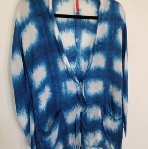 Tops - Shibori Style Tie Dye Kimono Tops - Shibori Style Tie Dye Kimono